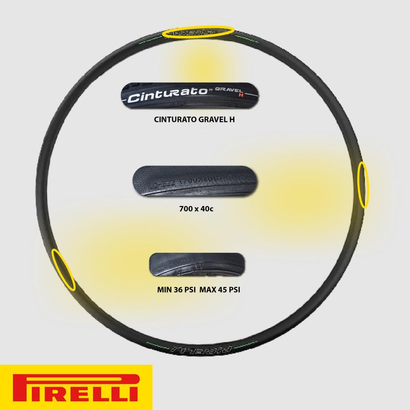 Pirelli Cinturato Gravel H 40-622 (700 x 40c) Gravel Bike Tire Designed for Compact Terrain - SpeedGRIP Compound for Superior Grip in All Weather - High Puncture Protection (1 Tire) - Image 4